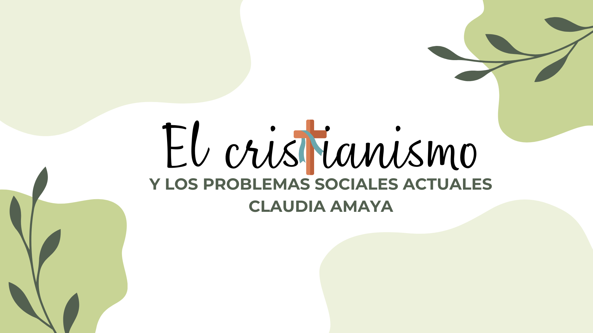 EL CRISTIANISMO ANTE LOS PROBLEMAS SOCIALES DE HOY sección 03 ciclo 01/2024