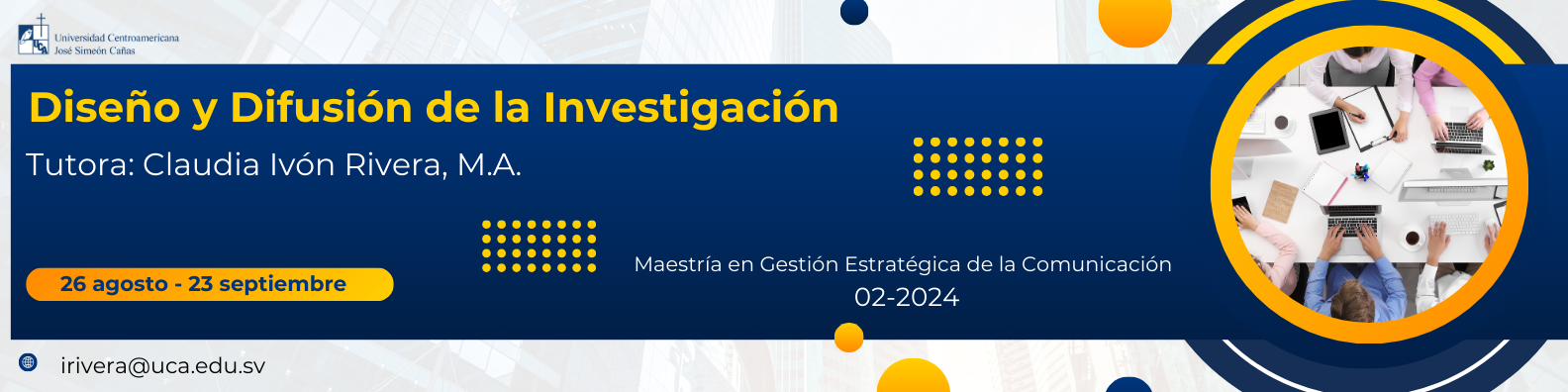 DISEÑO Y DIFUSION DE LA INVESTIGACION sección 01 ciclo 02/2024