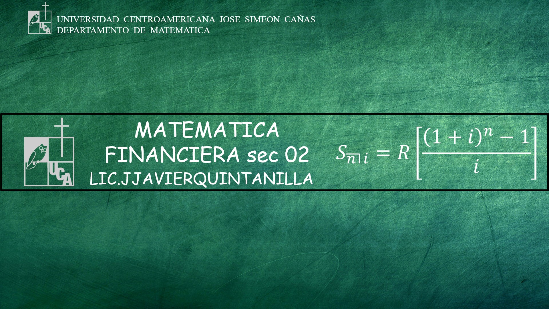 MATEMATICA FINANCIERA sección 02 ciclo 02/2024