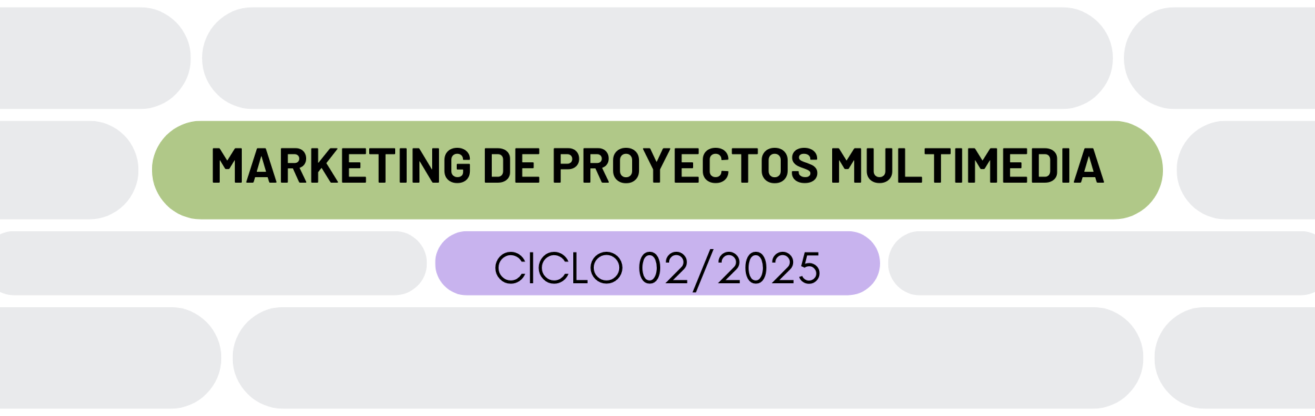 Marketing de Proyectos Multimedia sección 01 ciclo 02/2025