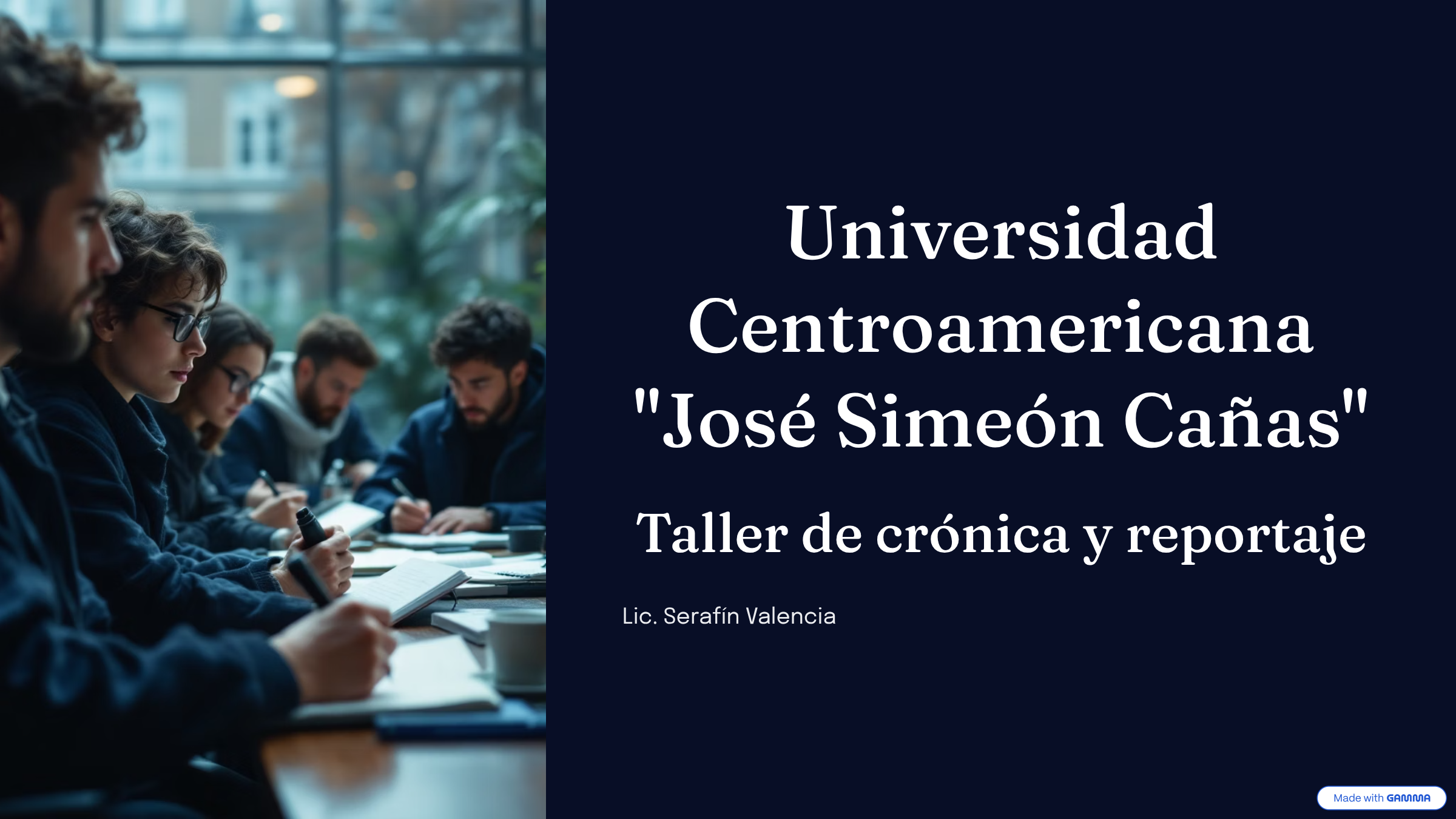 *TALLER DE REPORTAJE Y CRONICA sección 01 ciclo 02/2025