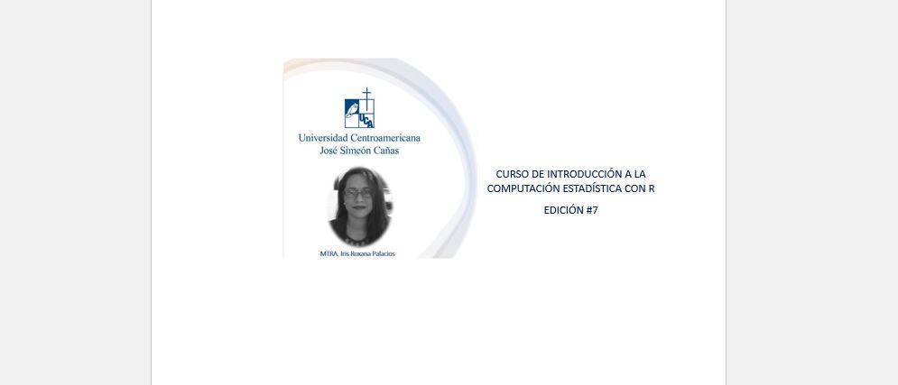 CURSO DE INTRODUCCION A LA COMPUTACION ESTADISTICA CON R - EDICION #7